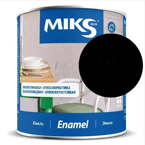 Эмаль Miks Color черный, 2.8кг