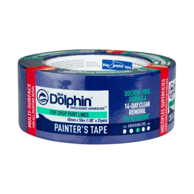 Лента малярная синяя Blue Dolphin 48мм х 50м