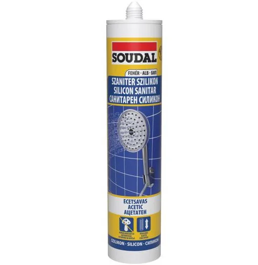 Силикон санитарный Soudal белый, 280мл