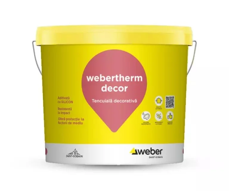 Tencuiala decorativa webertherm decor R2 (scoarță de copac), 25kg