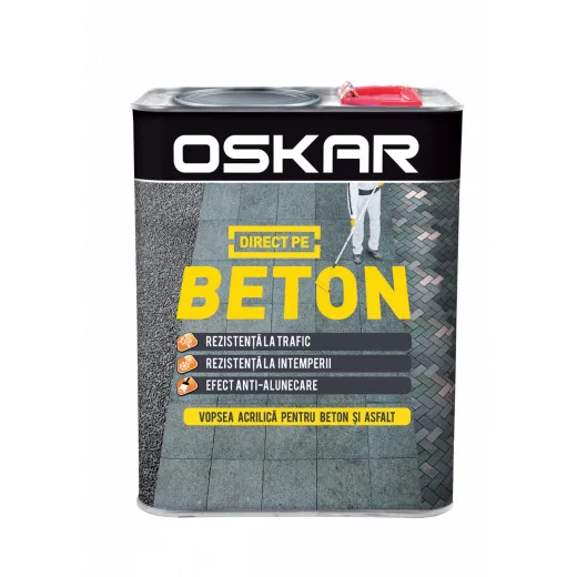 Vopsea email OSKAR Beton, maro roșcat, 2.5L
