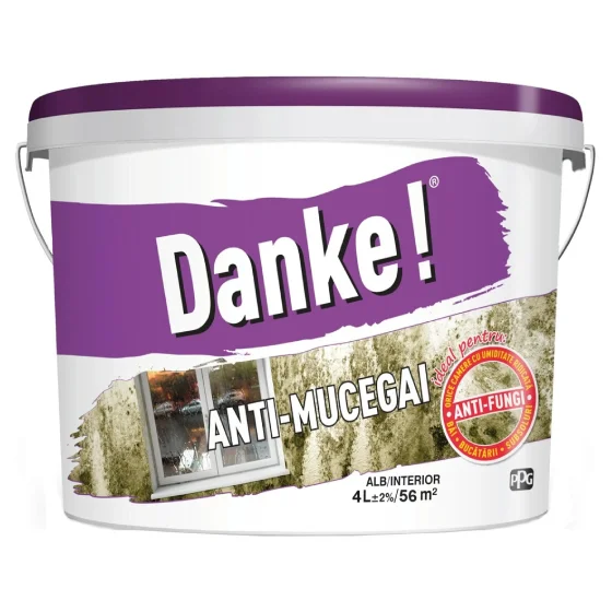 Vopsea lavabila DANKE antimucegai 4L